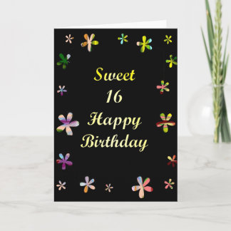 Cartão Sweet 16 Happy Birthday