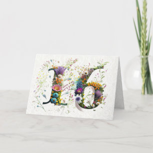 Cartão Sweet 16 Happy Birthday Wildflower Text