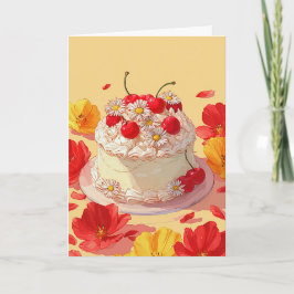 Cartão Sweet Birthday Cake Wishes Card