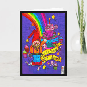 Cartão Sweet Birthday Gnomie