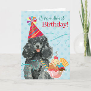 Cartão Sweet Birthday Toy Poodle