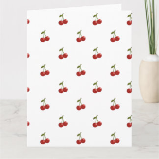 Cartão 🍒 Sweet Cherry Minimal Elegant Tissue Paper