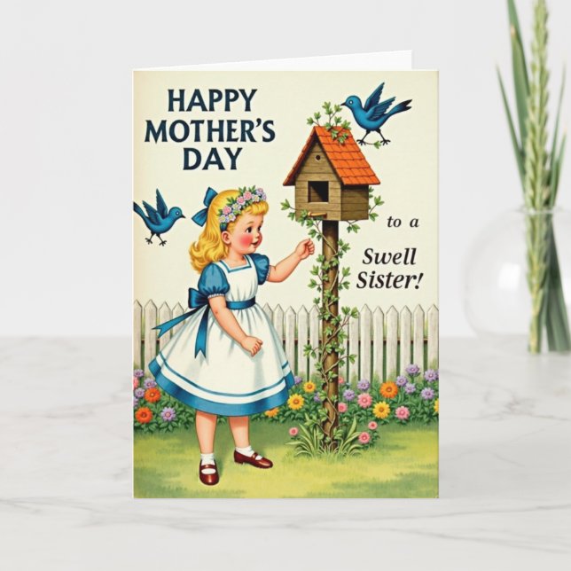 Cartão Sweet Floral Mothers Day Card (Frente)