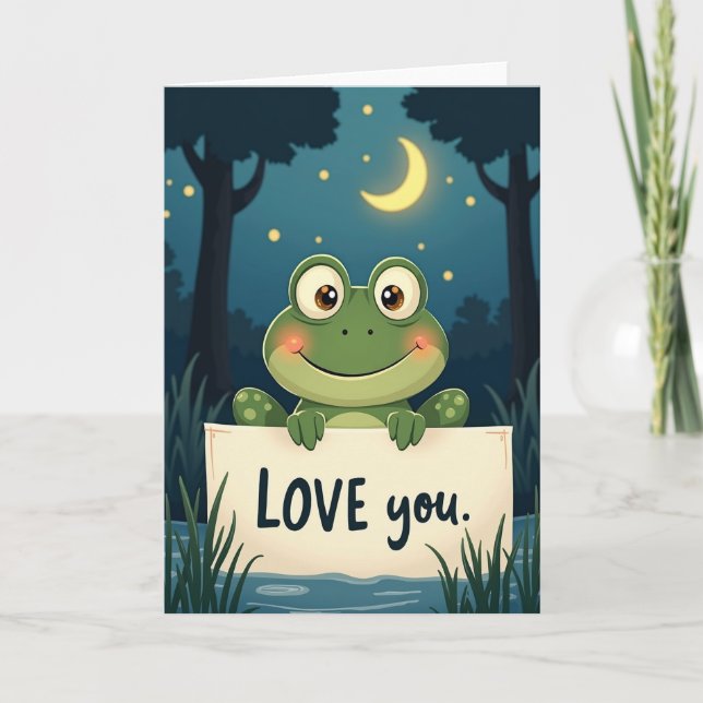 Cartão Sweet Frog Love You (Frente)
