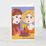 Cartão Sweet Happy Birthday Special Girlfriend Old Friend<br><div class="desc">This lovely birthday card, featuring an illustration by Susan M. Epperly, is appropriate to give to your dear female friend, best friend, sister, lesbian partner, or other special birthday girl in your life! Be sure to check out Tiger Lily Studios' complete line, including a collection of great gear and other...</div>
