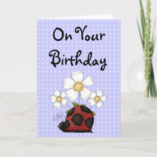 Cartão Sweet Little Ladybug Birthday Philippians 4:8