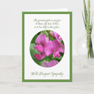 Cartão Sweet Pea Sympathy