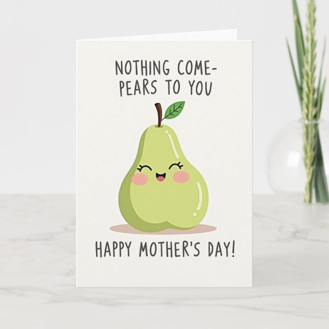 Cartão Sweet Pear Mothers Day Card (Frente)