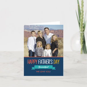 Cartão Sweet Ribbon Fathers Day Photo Card
