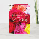 Cartão Sweet Roses 18th Birthday Photo Card<br><div class="desc">Sweet Roses 18th Birthday Photo Card</div>