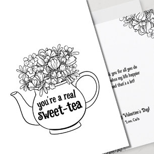 Cartão Sweet Tea Line Art Valentine's Day Card