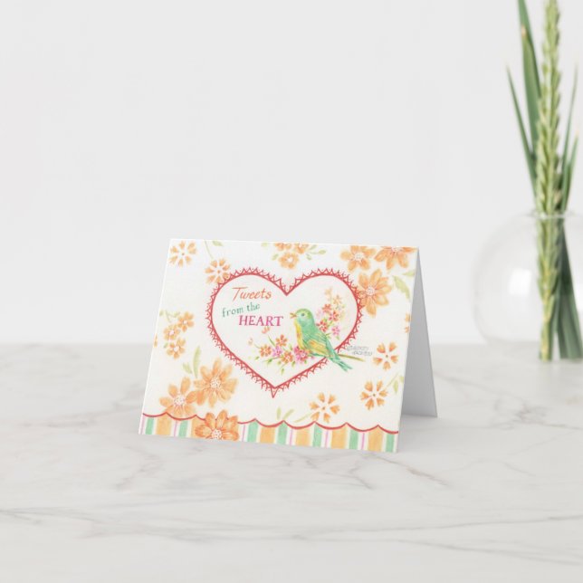 Cartão Sweet Tweets Bird Blank Any Occasion Note Card (Frente)