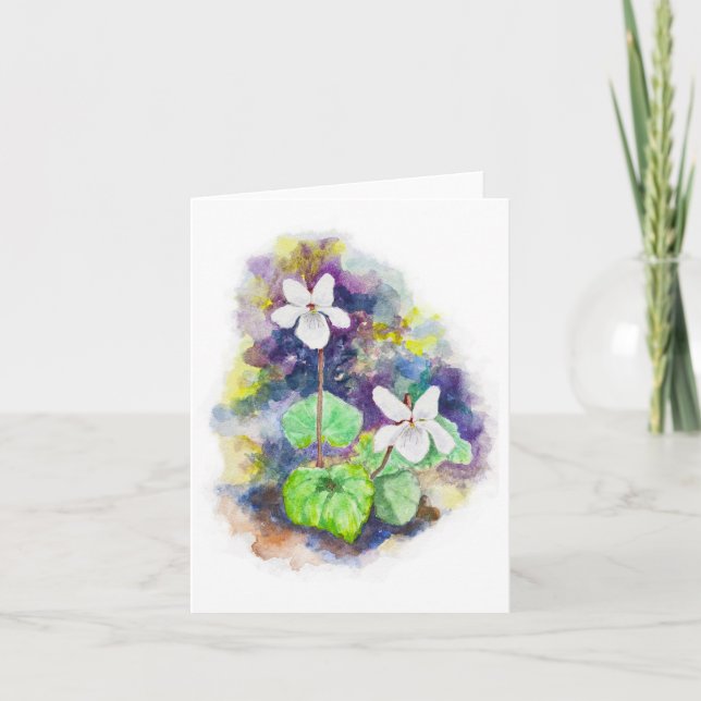 Cartão Sweet White Violet blank card (Frente)