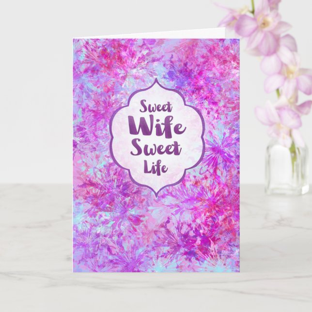 Cartão Sweet Wife Sweet Life Anniversary Card  (Orquídea)