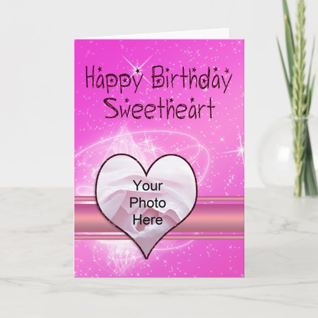 Cartão Sweetheart Photo Birthday Card (Frente)