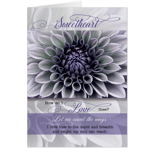 Cartão Sweetheart Soft Lavanda Flor Romântico Aniversário (Frente)