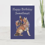 Cartão Sweetheart Wild Thing Birthday Fun Coyotes Animals<br><div class="desc">Wild Thing Birthday Humour Coyotes Animals for your sweetheart</div>