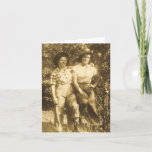 CARTÃO SWEETHEARTS OF THE RODEO NOTECARD<br><div class="desc">VINTAGE PHOTO NOTECARD. TWO COWGIRLS DRESSED FOR THE RODEO</div>