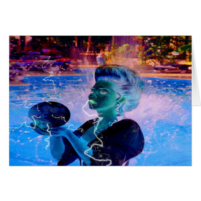 Cartão Swimmer elétrico (Frente Horizontal)