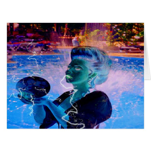 Cartão Swimmer elétrico (Frente horizontal)