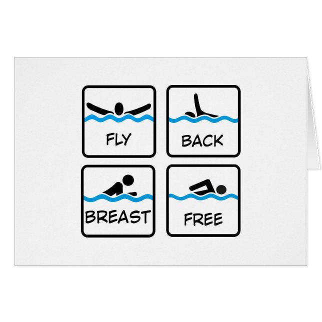 Cartão swimming (Frente Horizontal)