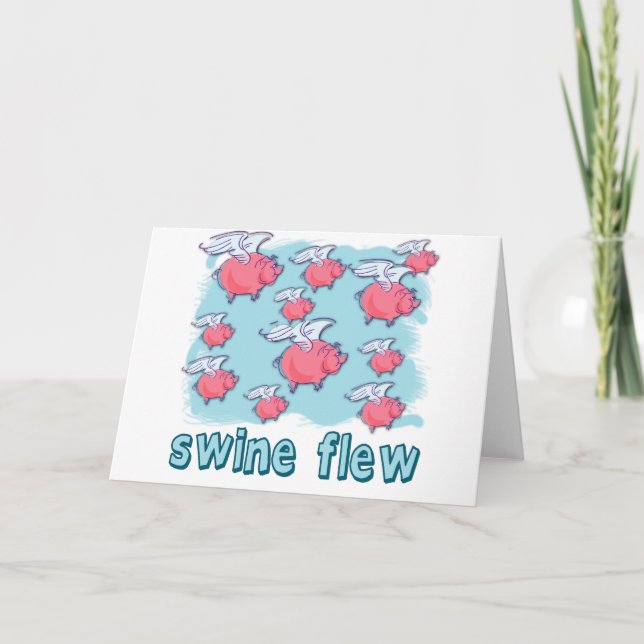 Cartão Swine Flu Humor Products (Frente)