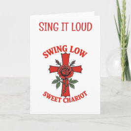 Cartão Swing Low Sweet Chariot Rose & Cross Motif