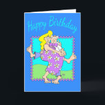 Cartão SWINGER-Birthday Card<br><div class="desc">Swinging dancer gets totally "animated" in this funny Birthday card that you're sure to get a "kick" out of!</div>