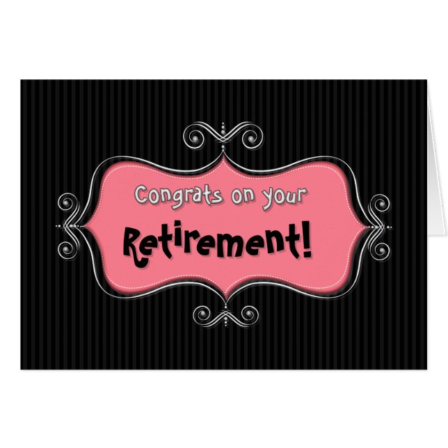 Cartão Swirlie Rosa Aposentado (Frente Horizontal)