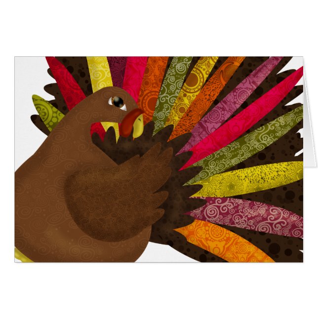 Cartão Swirly Turquia (Frente horizontal)