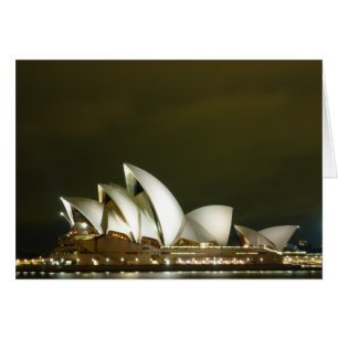 Cartão Sydney Opera House at Night, Sydney, Austrália