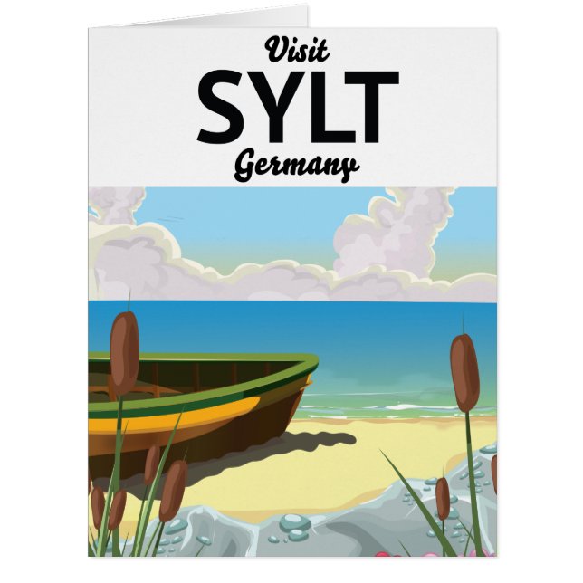Cartão Sylt Alemanha poster de viagens (Frente)