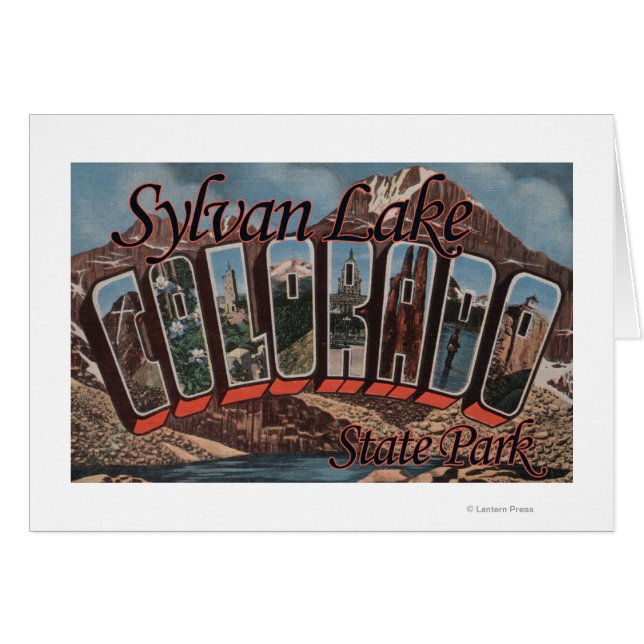 Cartão Sylvan Lake State Park, Colorado (Frente Horizontal)