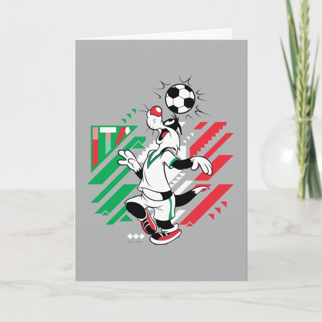 Cartão SYLVESTER™ Team Italy Soccer Graphic (Frente)