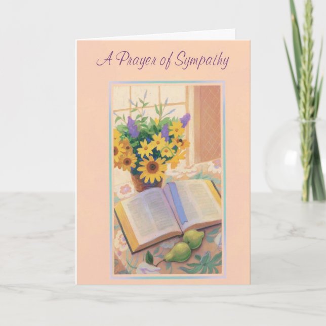 Cartão Sympathy-A Prayer of Sympathy Card (Frente)