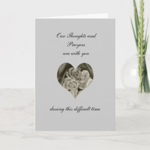 Cartão Sympathy Black & white roses