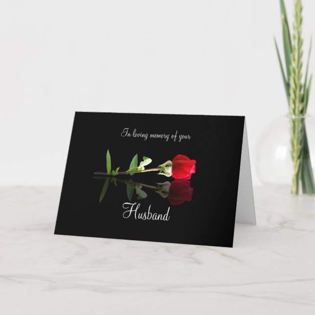 Cartão Sympathy Card for Loss of Husband (Frente)