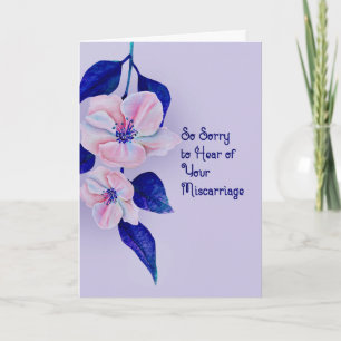 Cartão Sympathy Card for Miscarriage Blue Floral