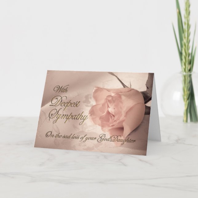 Cartão Sympathy card on the death of a goddaughter (Frente)