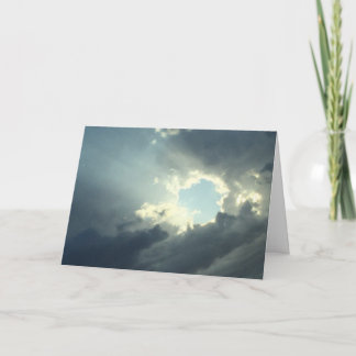 Cartão Sympathy card, photo , dark sky with beam shining