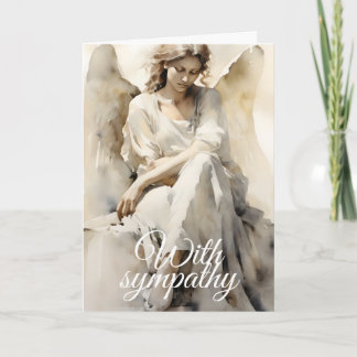 Cartão Sympathy Card with Angel Thinking of You Beige