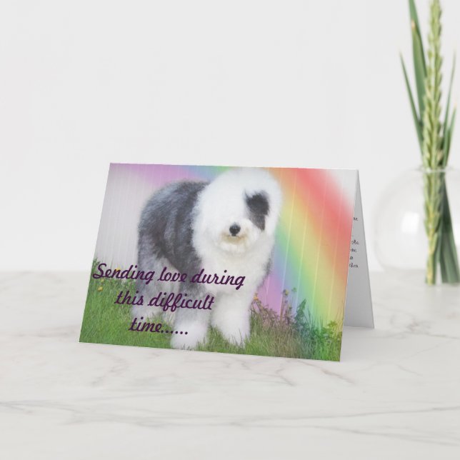 Cartão Sympathy - Loss of a pet (Frente)