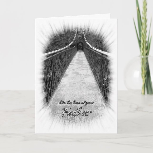 Cartão Sympathy on the Loss of Your Father Bridge Card (Frente)