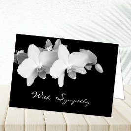 Cartão Sympathy or Condolence Card -- Orchids