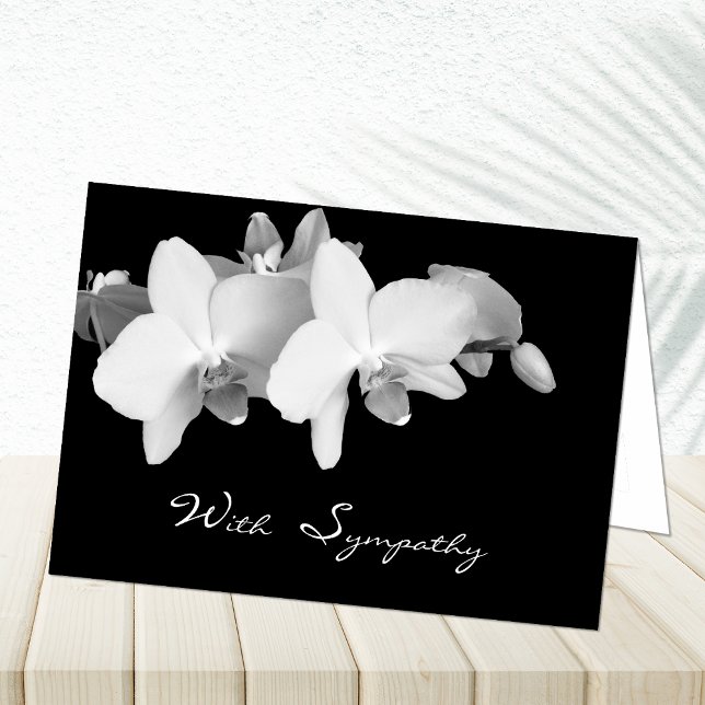 Cartão Sympathy or Condolence Card -- Orchids (Criador carregado)