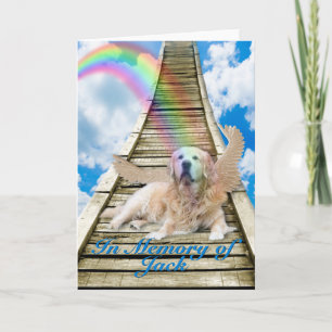 Cartão Sympathy - Rainbow Bridge - Golden Retriever