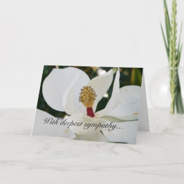 Cartão Sympathy white magnolia flower floral cards