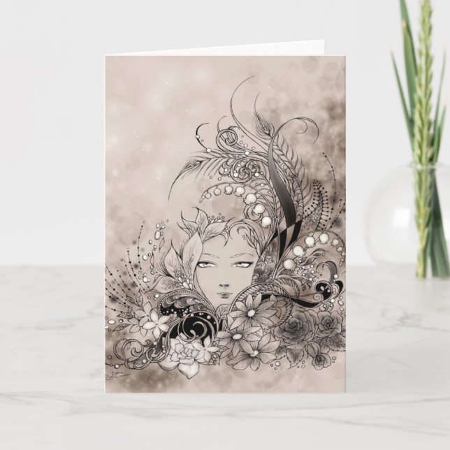 Cartão Symphony in Grey Greeting Card (Frente)
