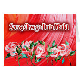 Cartão Szczęśliwego Dnia Matki - Karta