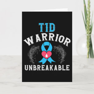 Cartão T1d Guerreiro Diabetes Inseparável Mês B